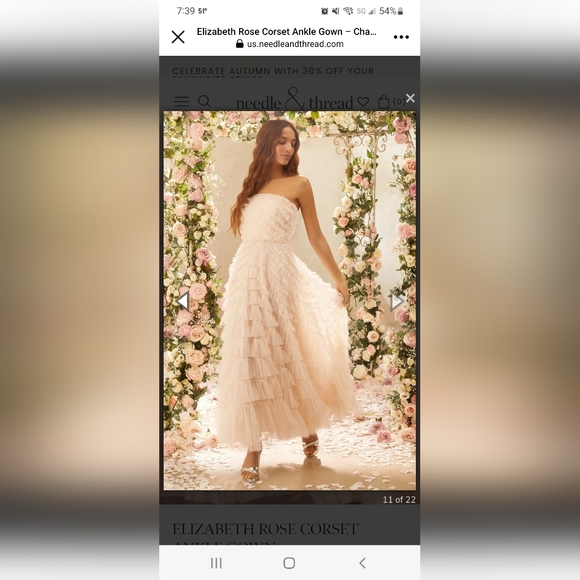 ELIZABETH ROSE CORSET ANKLE GOWN